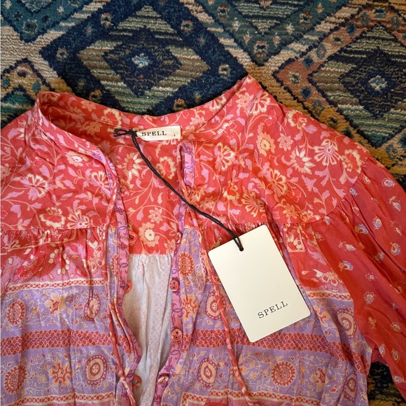 NWT SPELL AND THE GYPSY SUNSHINE BANDIT ROMPER - CAYENNE SIZE SMALL - Picture 4 of 6